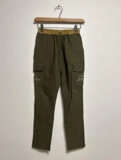 カーキ 長ズボン ポケット付き