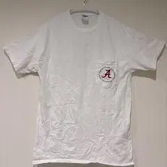 GILDAN ポケットTシャツ ホワイト アラバナ大学　90s