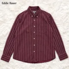 EddieBauer エディーバウアー コーデュロイシャツ ストライプ エンジのサムネイル