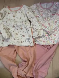 リスと花柄のパジャマセット 100cm