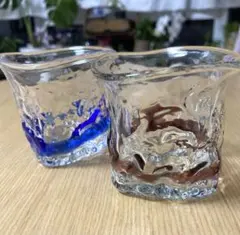南蛮びーどろ　琉球ガラス　グラス２個セット