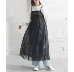 Honeys チュール キャミワンピ