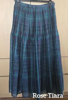 【タグ付・未着用】Rose Tiara♪ チェック柄プリーツ&フレアスカート　M