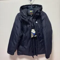 新品　ロゴス濃紺フードダウン　Mサイズ