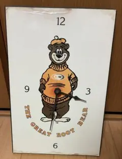 A&W エイアンドダブリュルートビア 看板 店舗用ROOT BEAR 壁掛け時計