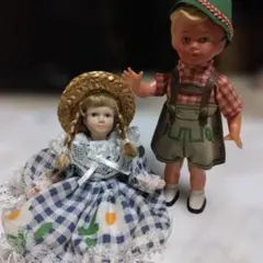 アンティークドール　人形二体