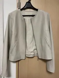 未使用級 BALLSEY ラムレザージャケット トゥモローランド ベージュ M