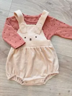 ロンパースとハートTシャツセット