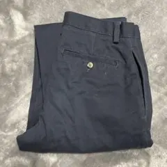 エディーバウアー 2タック チノパン 無地 ボトムス　古着 ネイビー