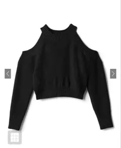 オープンショルダーニットトップス GRL