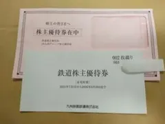 JR九州 鉄道株主優待券 2枚綴りのサムネイル