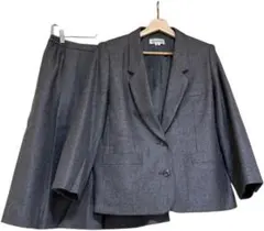 美品【KORET】毛100% スカートスーツセットアップ　グレー　ジャケット