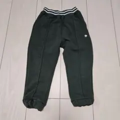 POLOBabyダークグリーン ロングパンツ ストライプウエストバンド
