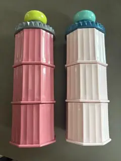 ミルクケース 2個セット ピンク ホワイト