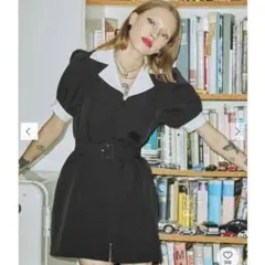 【美品✨即購入◎】jouetie バイカラーフィットフレアミニワンピースのサムネイル