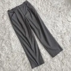 CARREMAN 千鳥格子 M テーパードパンツ フレンチ ブラック×ホワイト