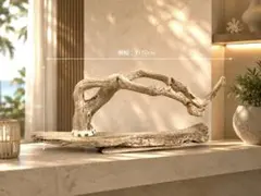 No.52西海岸インテリア 流木アーチウェーブオブジェ両面ディスプレイ1 