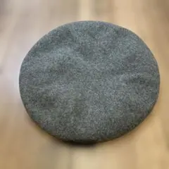 グレー ベレー帽 毛100%