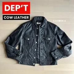 DEP‘T デプト　REAL LEATHER 本革　ブラック　革ジャン Gジャン