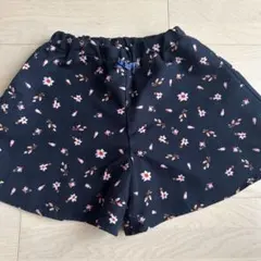 GU 花柄 ネイビー ハーフパンツ 130cm