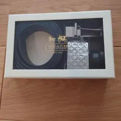 COACH レザー ベルト ブラック ギフトボックス付き
