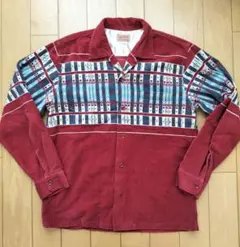 スタイルアイズ　プリントコーデュロイシャツ 60s
