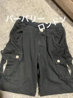 BURBERRY 黒 ハーフパンツ 80センチ。 ウエストはゴムになってます。