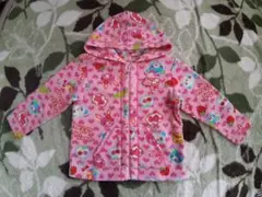 【希少】mezzo pianoフリースパーカーミミポポ 女の子ピンク120cm