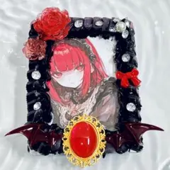 01 ホイップデコ トレカケース 硬貨ケース 黒×赤 #manodeco