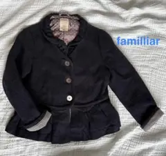 【ファミリア】　麻x綿フリルジャケット-120-