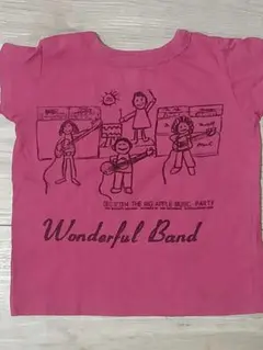 GROOVY COLORS 半袖Tシャツ 80 ピンク ロック バンド柄 キッズのサムネイル