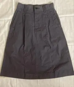 【美品】MHL. ストライプ台形スカート　匿名配送マーガレットハウエル　膝下丈