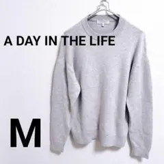 ◆訳あり◆ A DAY IN THE LIFE ライトグレー カシミヤ混ニットM
