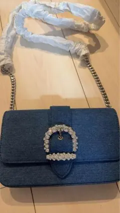 JIMMY CHOO 極美品 FARONE デニム チェーンバッグ 青 JC - メルカリ