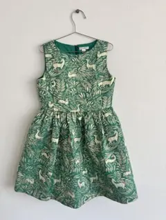 Crewcuts ノースリーブワンピース グリーン 鹿柄 サイズ8のサムネイル
