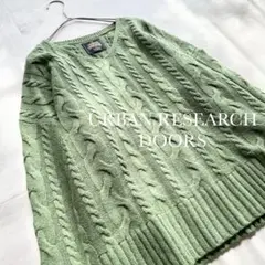 DOORS HAMILTON WOOL ケーブルニットセーター Vネック M