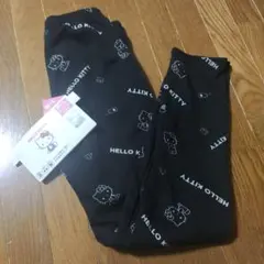 ハローキティ　ルームパンツ　ルームレギンス　ブラック　ルームウェアのサムネイル