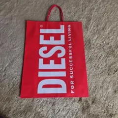DIESEL ショッピングバッグ 赤　大 42×32×12