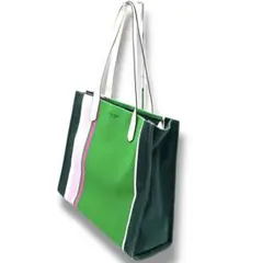 ケイトスペード ニューヨーク　ストライプ柄トートバッグ キャンバス