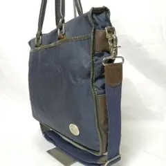 【訳あり】オロビアンコ ビジネスバッグ 2way ネイビー A4 通勤 リペア用