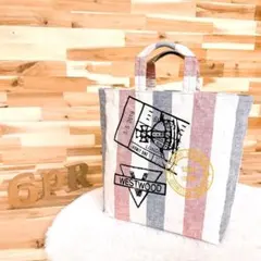 超稀少【ヴィヴィアンウエストウッド】スタンプ ストライプ トートバッグ 白×黒のサムネイル