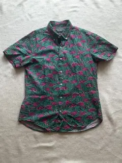BONOBOS フラミンゴ柄 半袖シャツ Mサイズ