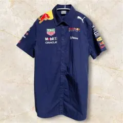 【F1公式】プーマ レッドブルレーシング チームシャツ 半袖 ロゴ刺繍 ネイビー