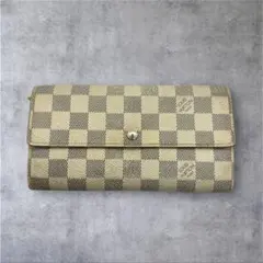 ルイヴィトン ダミエアズール 長財布 ポルトフォイユサラ ホワイト 男女兼用