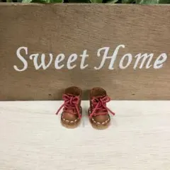 プチブライス 靴 ブライス ドール ブーツ ミニチュア革 茶 アウトフィット