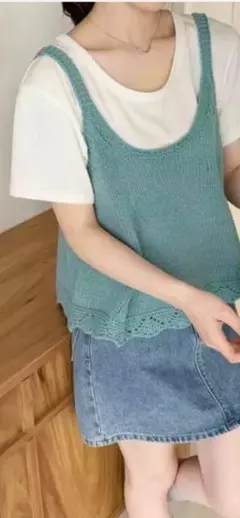 ニットベスト フリーサイズ