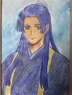 【ファンアート】手描きイラスト ペン画×色鉛筆×水彩 「薬屋のひとりごと」壬氏