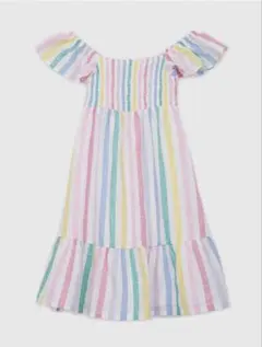 GAP kids XXL マルチカラー ストライプ ノースリーブ ワンピースのサムネイル