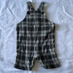 COMME CA ISM チェック柄オーバーオール 80