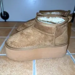 厚底 ムートンブーツ